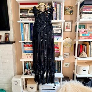 Macrame Fringe Beach Cover Up Dress